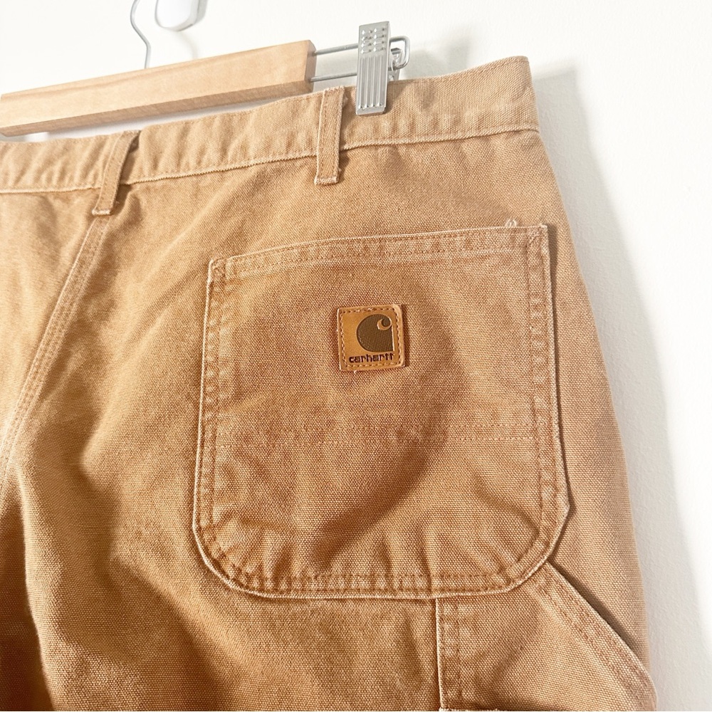 Carhartt Loose Fit Washed Duck Dungarees Utility Work Pant B11 Brown 38 x 30 - Picture 9 of 12